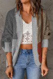 Fashion Casual Color Block Contrast Tops