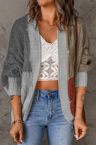 Fashion Casual Color Block Contrast Tops