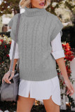 Fashion Casual Solid Patchwork Turtleneck Tops