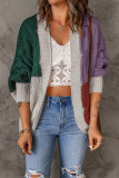 Fashion Casual Color Block Contrast Tops