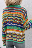 Fashion Striped Patchwork O Neck Tops