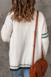 Fashion Plaid Striped Contrast V Neck Tops