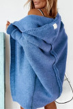 Street Solid Asymmetrical Solid Color Hooded Collar Tops