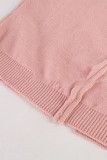 Street Solid Asymmetrical Solid Color Hooded Collar Tops