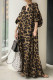 Casual Leopard Printing Shirt Collar Printed Dress Dresses