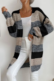 Fashion Casual Color Block Contrast V Neck Tops