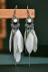 Vintage Fringe Colorblock Feather Earrings