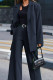 Grass Green Solid Long Sleeve Casual Suit 2 Piece Set