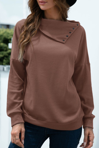 Fashion Casual Solid Patchwork Turndown Collar T-Shirts