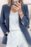 Casual Elegant Solid Buttons Turn-back Collar Outerwear