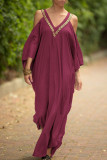 Fashion Vacation Solid Patchwork Swimwears Cover Up