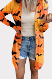 Fashion Street Print Buckle Asymmetrical Tops
