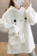 Casual Print Patchwork Hooded Collar Tops