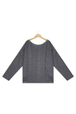 Fashion Casual Solid Basic O Neck Tops Sweater