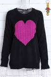 Casual Patchwork O Neck Tops