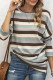 Fashion Casual Striped Patchwork O Neck Tops