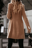 Work Street Solid Buttons Turn-back Collar Outerwear