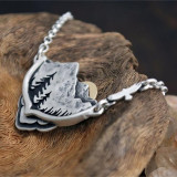 Wisherryy Sunrise Landscape Inspired Carving Necklace
