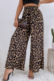 Casual Print Patchwork Boot Cut Mid Waist Wide Leg Full Print Bottoms