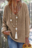 Fashion Casual Solid Patchwork V Neck Tops