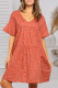 Fashion Street Print Patchwork V Neck Princess Dresses