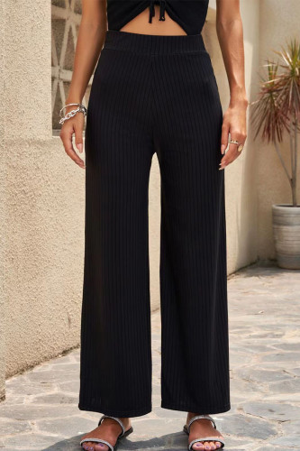 Casual Solid Solid Color Straight Mid Waist Straight Solid Color Bottoms