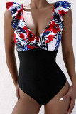 Fashion Sexy Print Patchwork Swimwears