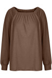Fashion Solid Solid Color Off the Shoulder Tops