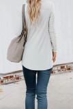 Fashion Casual Solid Patchwork Buttons V Neck T-Shirts