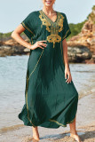 Fashion Vacation Print Patchwork Swimwears Cover Up