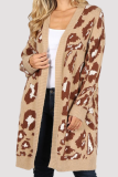Casual Print Basic V Neck Tops Sweater