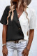 Fashion Casual Solid Patchwork V Neck Tops