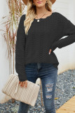 Casual Solid Hollowed Out Patchwork O Neck Tops