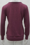 Work Solid Patchwork Zipper V Neck Tops
