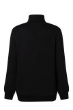 Fashion Casual Solid Patchwork Turtleneck Tops