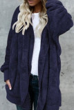 Fashion Casual Solid Patchwork Hooded Collar Outerwear