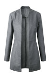 Solid Solid Color Half A Turtleneck Outerwear