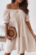 Fashion Casual Solid Patchwork Off the Shoulder Princess Dresses