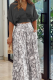 Casual Print Patchwork V Neck Half Sleeve Two Pieces
