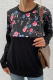Casual Floral Patchwork Tops