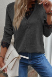 Fashion Casual Solid Pullovers V Neck Tops