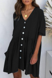 Fashion Sexy Solid Patchwork V Neck Princess Dresses