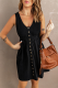 Casual Solid Patchwork U Neck Cake Skirt Dresses
