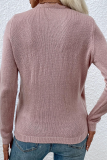 Casual Solid Patchwork V Neck Tops
