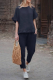 Casual Solid Flounce O Neck Short Sleeve Two Pieces