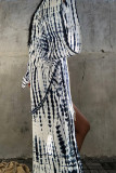 Fashion Vacation Print Frenulum Swimwears Cover Up