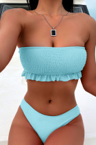 Fashion Simplicity Solid Patchwork Swimwears