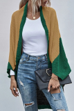 Casual Patchwork Contrast Tops Sweater