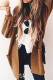 Casual Solid Cardigan Outerwear