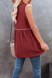 Casual Solid Patchwork V Neck Tops